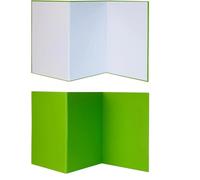 Panneau de Fond Photographie, 1 pièce, réflecteur lumière, diffuseur Pliable en Carton Portable, éclairage Photo extérieur Blanc Vert pour Photographie(3fold)