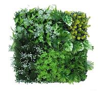 Panneau de gazon artificiel, 50 x 50 cm, tapis mural en plastique vert pour décoration d'intérieur, hôtel, salon, café, toile de fond de clôture de jardin (2)