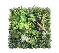 Panneau de gazon artificiel, 50 x 50 cm, tapis mural en plastique vert pour décoration d'intérieur, hôtel, salon, café, toile de fond de clôture de jardin (4)