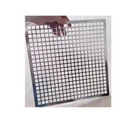 Panneau de grillage en acier inoxydable, tôle perforée, grillage décoratif en métal à trous carrés for loisirs créatifs, protection de barbecue(30x20cm/11.81x7.87in)