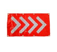 Panneau De Guidage MagnéTique Lumineux à Led D'Avertissement Clignotant à Haute Luminosité, Panneau De Direction De Panneau De FlèChe De Circulation RoutièRe Pour ScèNe D'Accident(85x46cm/33x18")