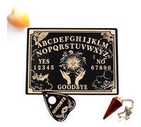 Panneau de guirlande en bois - Carte de message métaphysique de divination de 12 pouces | Outil magique Ouija gravé | Kit de fournitures d' de sorcellerie énergie pratique spirituelle