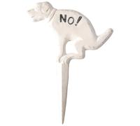 Panneau de jardin blanc Interdit de faire caca HB14 d'Esschert Design USA