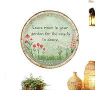 Panneau de jardin en bois avec motif floral | Panneau décoratif rétro pour mur, terrasse, salle de ureau, porche, maison, fête, extérieur, intérieur, café, ferme