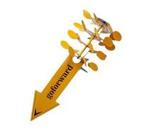 Panneau de jardin en métal « Go Forward » - Décoration murale d'intérieur ou d'extérieur