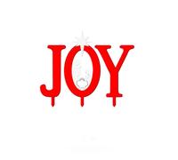 Panneau de jardin personnalisé JOY - Décorations de Noël pour l'extérieur - Panneau de cour avec météo et PVC durable pour cour, terrasse, bienvenue pour fête (rouge, 36,5 x 30 cm)
