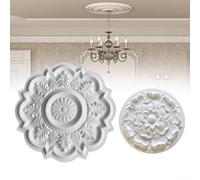 Panneau de lampe moderne en polyuréthane pour montage au plafond ou au mur, conçu pour les espaces intérieurs, y compris les pièces humides, offrant une finition blanche élégante qui peut être (24 cm)