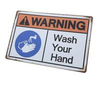Panneau de Lavage des Mains Avertissement Sécurité pour Lieux Publics | Design Clair, Rappel D’hygiène, Facile à Nettoyer, Usage en Toilettes, Laboratoire et Autres Espaces
