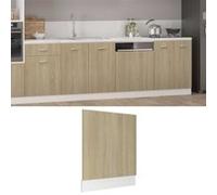 vidaXL Panneau de lave-vaisselle Chêne Sonoma 59,5 x 3 x 67 cm Aggloméré