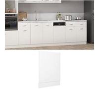 Panneau de Lave-Vaisselle - VIDAXL - 45x3x67 cm - Aggloméré - Blanc - Facile à Nettoyer Blanc G