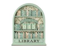 Panneau de lecture de livres, décoration élégante, 18 cm, compteur de livres lu cette année, suivi de comptoir, facile à utiliser, pour clubs, bibliothèque, serre-livres, salle d'étude, salon