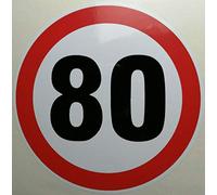 Panneau de limitation de vitesse 80 km/h, panneau humoristique en métal pour traversée de trafic, 30,5 x 30,5 cm