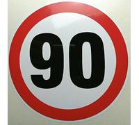Panneau de limitation de vitesse 90 km/h, panneau humoristique en métal pour traversée de trafic, 30,5 x 30,5 cm