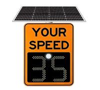 Panneau de limitation de vitesse à énergie solaire, mesure de vitesse LED, limite de vitesse réglable, couvre 4 routes, système de rétroaction radar pour une meilleure sécurité routière