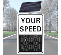 Panneau de limitation de vitesse radar à énergie solaire - Affichage de détection radar de limite de vitesse LED, applicable aux autoroutes, prise de routes à vitesse limitée (Multicolor 50x70cm)