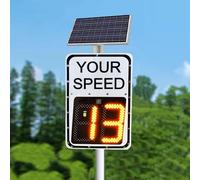 Panneau de limitation de vitesse radar d'avertissement de circulation, panneau de rétroaction radar à affichage numérique à énergie solaire for les quartiers, les allées, les cours et les écoles(60*90