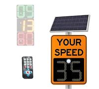 Panneau de limitation de vitesse solaire avec rétroaction de trafic, pour avertissements de sécurité dans les quartiers de rue