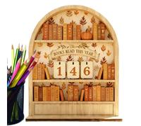 Panneau de livres en bois, décoration de table, affichage de livres avec design rustique, décoration de bureau de lecture, décoration d'intérieur avec construction élégante, panneau de livre pour