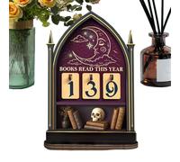 Panneau de Livres Lus Cette Année,Traceur En Bois À Thème Lune Et Étoiles Décor D'Intérieur | Décor de Bibliothèque et Compteur de Livres | Pour Lecteur Enseignant Bibliothécaire Bureau Salle de Class