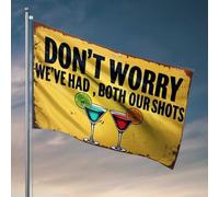 Panneau de maison amusant « Relaxed Vibes » : panneau de cocktail avec inscription « Don'T Worry, We'Ve Had Both Ou » Cadeau amusant pour bureau ou décoration de porte (60 x 90 cm)