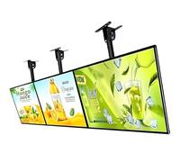 Panneau de Menu 3D Boîte à Lumière LED - Cadre Clip Ultra-Mince Afficheur Numérique, Affichage Publicitaire Mural pour Restaurant, Café & Boutique, Panneau Suspendu Horizontal black A2/43.5 * 60CM