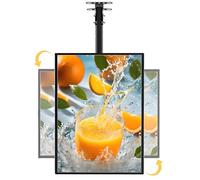 Panneau de menu LED pour restaurant,caisson lumineux LED ultra fin à cadre clipsable, panneau d'affichage mural,panneau de restaurant suspendu horizontal/vertical pour cafés 60×70cm
