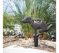 Panneau de Merde de Chien en Fonte au Design Unique, Panneau Anti-Caca pour Empêcher Les Chiens de Faire Caca sur Votre Pelouse, 10,63 X 7,87 Pouces (Petit)