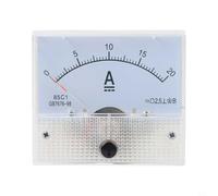 Panneau de mesure analogique 85C1 pour DC 0-30 V/50 V 0-5 A/10 A, conforme GB/T7676-98, boîtier en plastique avec design transparent, erreur intrinsèque ± 2,5 %, taille du trou 55 mm x 50 mm (0-20 A)