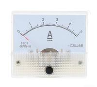 Panneau de mesure analogique 85C1 pour DC 0-30 V/50 V 0-5 A/10 A, conforme GB/T7676-98, boîtier en plastique avec design transparent, erreur intrinsèque ± 2,5 %, taille du trou 55 mm x 50 mm (0-10 A)