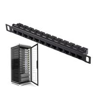 Panneau de Mise en réseau 12 Port, Panneau de Mise à 12 Ports | Panneau d'organisateur de câble | Rack de câblage CAT5E / CAT6 Non blindé, Organisateur de Cordon pour Salle de Machine