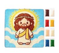 Panneau de mosaïque de perles lumineuses spirituelles en diamant - Panneau adhésif de qualité supérieure - Feuille de projet décoratif compact - Pièce de loisir artistique inspirante - Pour intérieur