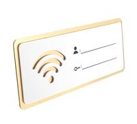 Panneau de Mot de Passe Wifi en Acrylique, Réinscriptible pour Hôtel | Signalétique Murale Blanche, Communication Visible, Usage pour Site Touristique, Facile à Lire Utiliser