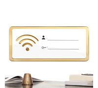 Panneau de mot de passe Wifi pour la maison - Acrylique 20 x 8 x 0,3 cm Affichage transparent avec résistant à l'usure | Panneau d'information WiFi décoratif pour appartement, dortoir, salle