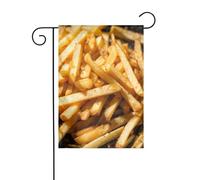 Panneau de Noël imprimé Fast Food - 30,5 x 45,7 cm - Double face - Extérieur - Arbre de Noël - Drapeau décoratif