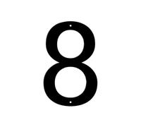 Panneau De Numéro Maison En Métal Moderne, 1 Pièce, 7 Pouces, Plaque D'adresse, Décor Lettre Étanche for Porte Murale Extérieure Ou Rue, DIY Bricolage(8)