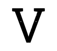 Panneau De Numéro Maison En Métal Moderne, 1 Pièce, 7 Pouces, Plaque D'adresse, Décor Lettre Étanche for Porte Murale Extérieure Ou Rue, DIY Bricolage(V)