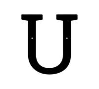 Panneau De Numéro Maison En Métal Moderne, 2/2/2 Pouces, 1 Pièce, Plaque D'adresse Étanche, Décor Lettres for Porte Murale Extérieure Ou Rue, DIY Bricolage(U,2.5inch)