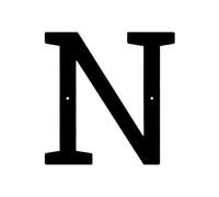 Panneau De Numéro Maison En Métal Moderne, 2/2/2 Pouces, 1 Pièce, Plaque D'adresse Étanche, Décor Lettres for Porte Murale Extérieure Ou Rue, DIY Bricolage(N,2inch)