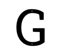 Panneau De Numéro Maison En Métal Moderne, 2/2/2 Pouces, 1 Pièce, Plaque D'adresse Étanche, Décor Lettres for Porte Murale Extérieure Ou Rue, DIY Bricolage(G,2inch)