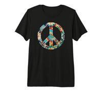 Panneau de Paix avec Remplissage Tie Dye T-Shirt Haut de Gamme