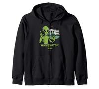 Panneau de Paix Extraterrestre OVNI Meme Washington DC Travel Sweat à Capuche