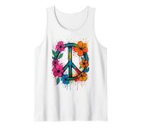 Panneau de paix, Love Peace Flower Power, femme, années 70 et 60 Débardeur