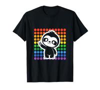 Panneau de Paix Paresseux Kawaii Pois Arc-en-Ciel Animal Mignon T-Shirt