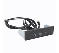 Panneau de Panneau Avant à 19 Broches, USB A Type C 5,25 Pouces 20 Go de L'extension de Conduite Optique pour L'ordinateur PC avec 2 Ports USB A et 1 Type C, Transfert de Données