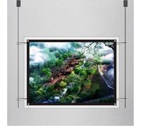Panneau de Panneau de Menu LED, fenêtre de Paysage Suspendue, Supports de Panneaux LED, boîte à lumière LED, Support d'affichage de Panneaux(Black-Horizontal,48x36cm)