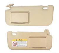 Panneau de pare-soleil de voiture avec miroir de maquillage pour Toyota Corolla E160 E170 Numéro de pièce de rechange OEM 74320 02B21 74310 02K91 pour modèles 2014 2017 (beige droit)