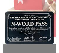 Panneau de passe N-Word - 14 x 8 x 2 cm en bois 1 pièce, certificat de bureau amusant, artisanat décoratif en bois | Parfait pour la maison, étagère de table, bureau, amis, famille, affichage de nouve