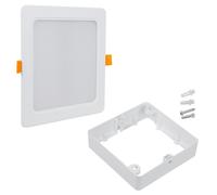 Panneau de plafond à LED Maclean, encastré SLIM, 18W, blanc neutre 4000K, 170*170*26mm, 1800lm, MCE374 S + adaptateur pour montage en surface MCE379 S
