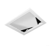 Panneau de plafond en ABS avec mécanisme push-to-open - Porte d'inspection décorative pour tuyaux et fils dans les murs ou les plafonds - Trappe d'inspection ABS (300 x 300 mm)