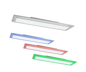 Panneau de plafond LED plafonnier à changement de couleur plafonnier télécommandé panneau de montage en saillie, CCT, LED RVB 24W 1460lm 2700-6500K, L 85 cm